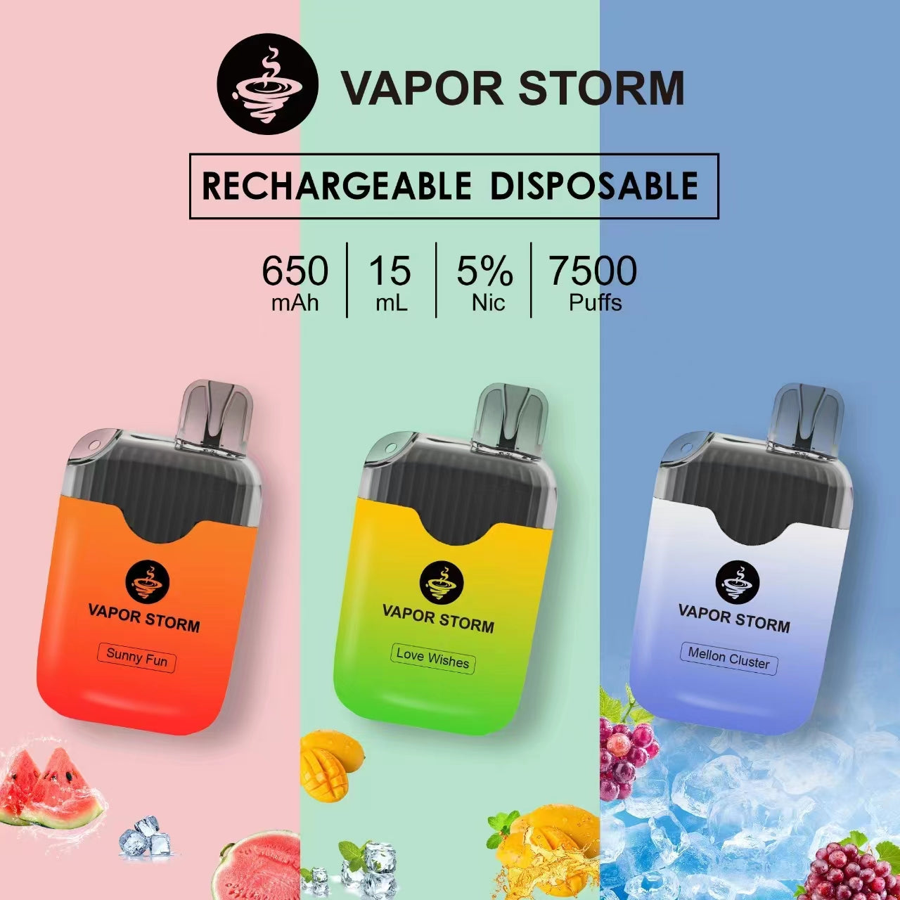 🔥當日發貨🔥VAPOR STORM 風暴5%一次性 7500口 拋棄式電子煙