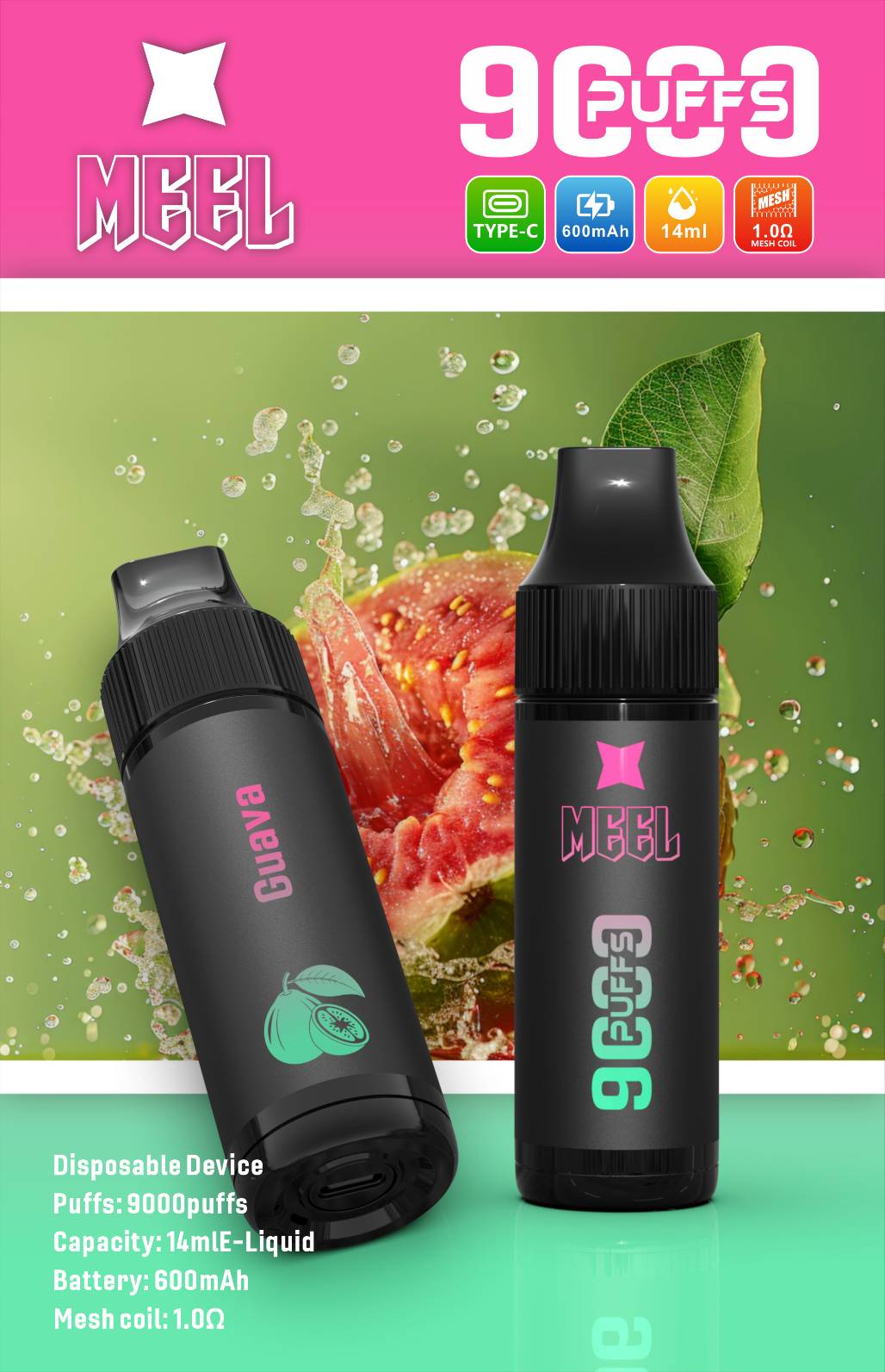 MEEL馬博MARBO 9000口一次性  拋棄式電子煙